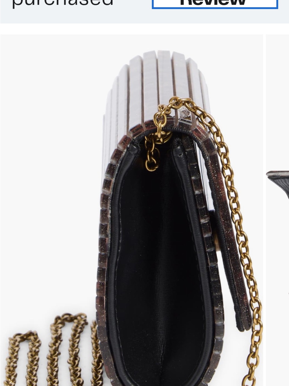 Kurt Geiger Leopard Print Crossbody with Gold Chain - Picture 4 of 6
